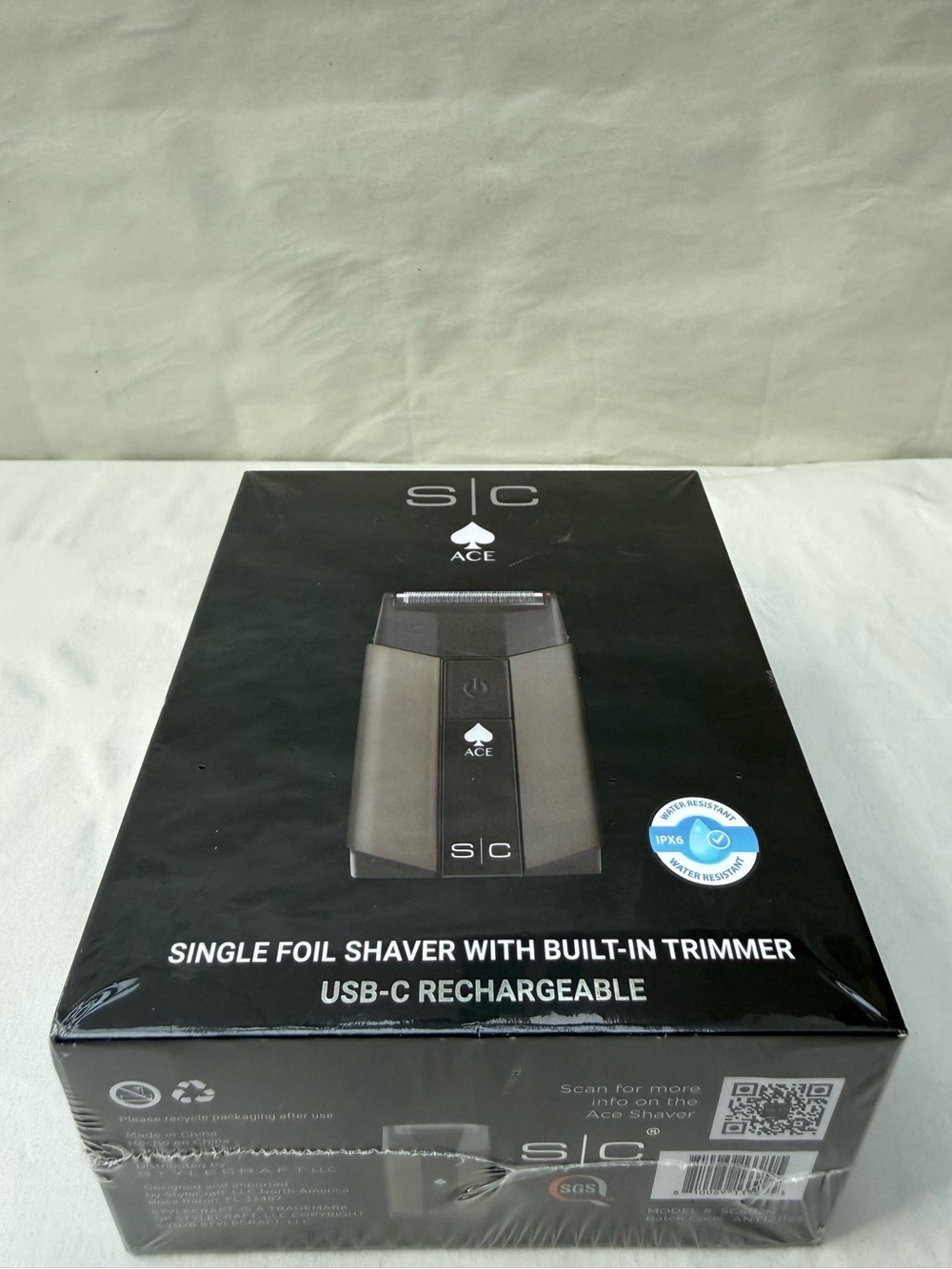 S|C Ace Electric Foil Shaver - Black - New Box/Never Opened